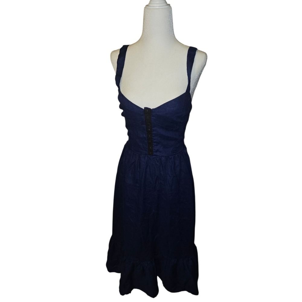 Reformation Linen Midi Dress Women's Size 6